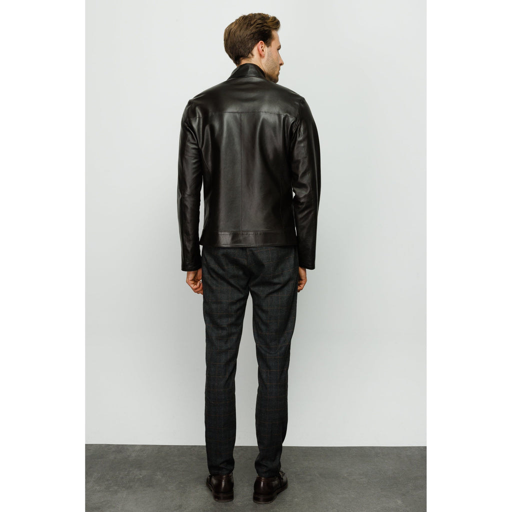 Vinci The Del Rio Leather Black Men Jacket