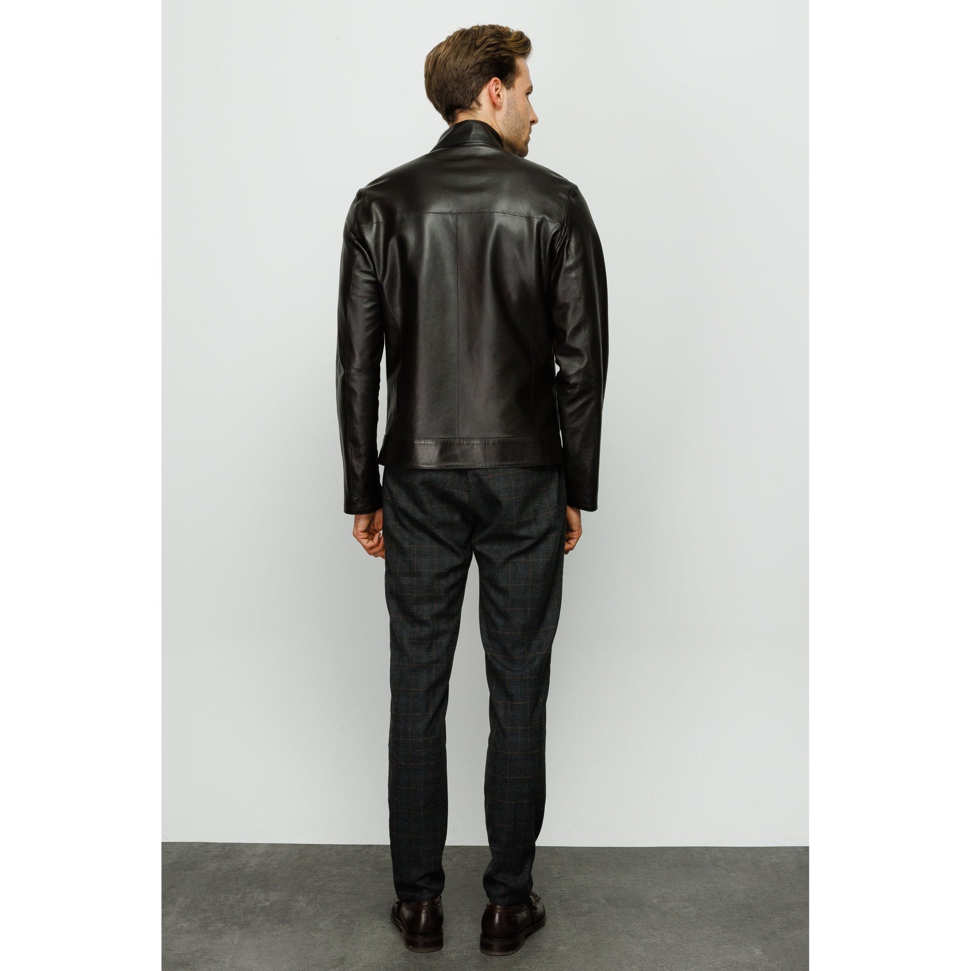 Vinci The Del Rio Leather Black Men Jacket