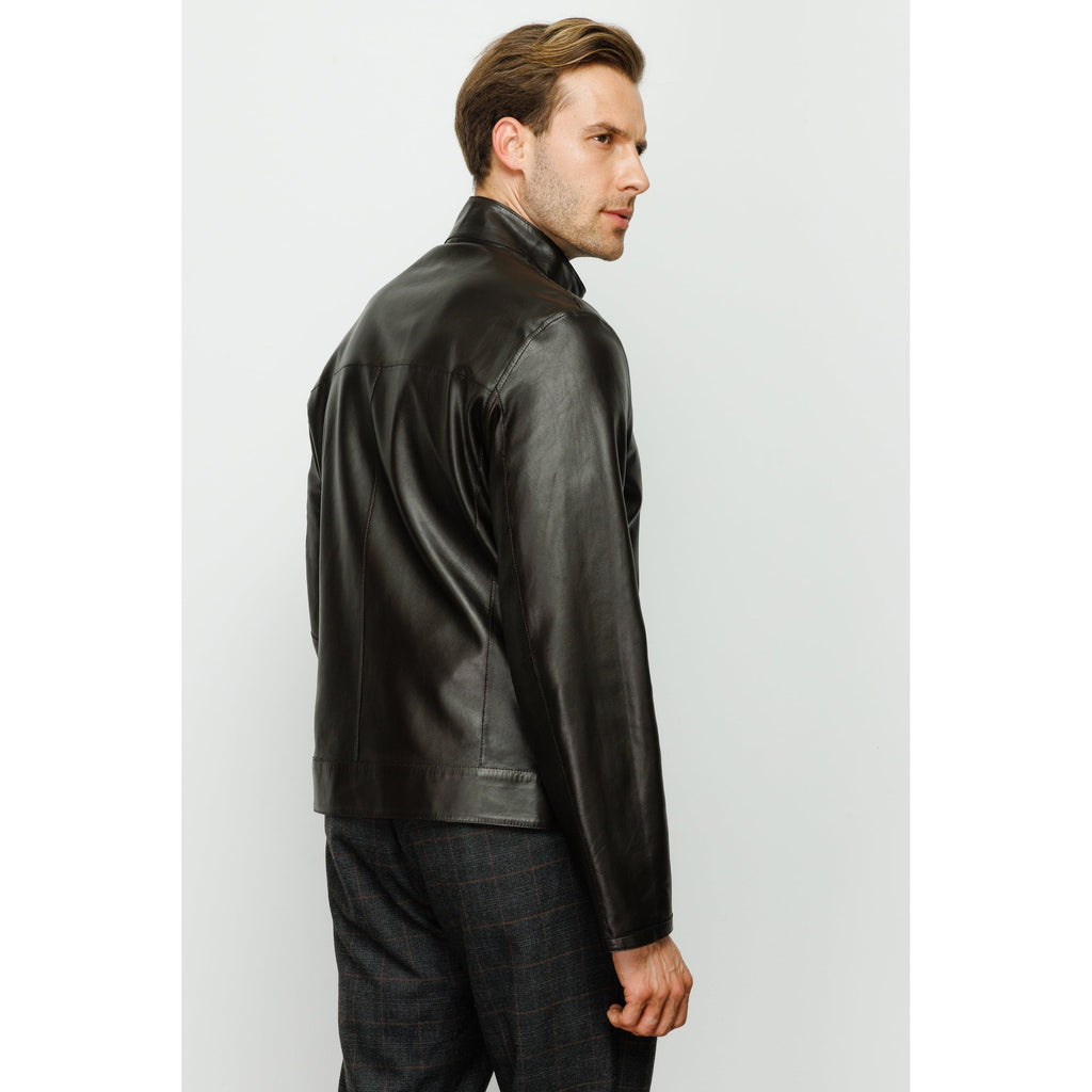 Vinci The Del Rio Leather Black Men Jacket