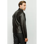 Vinci The Del Rio Leather Black Men Jacket