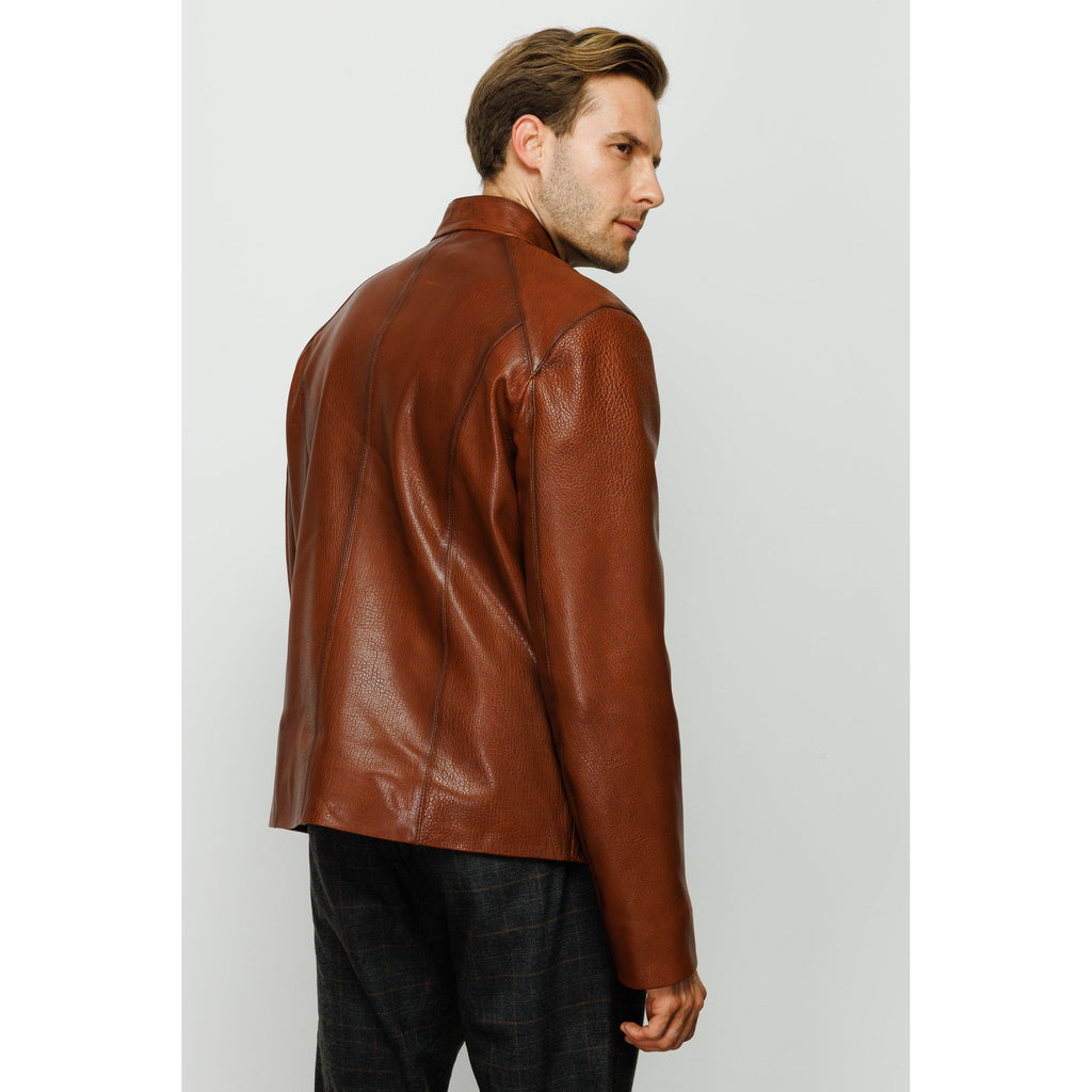 The Blanchard Brown Leather Men Jacket