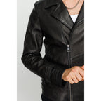 Vinci The Monola Black Leather Men Jacket