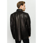 Vinci The Barclay Black Leather Men Jacket