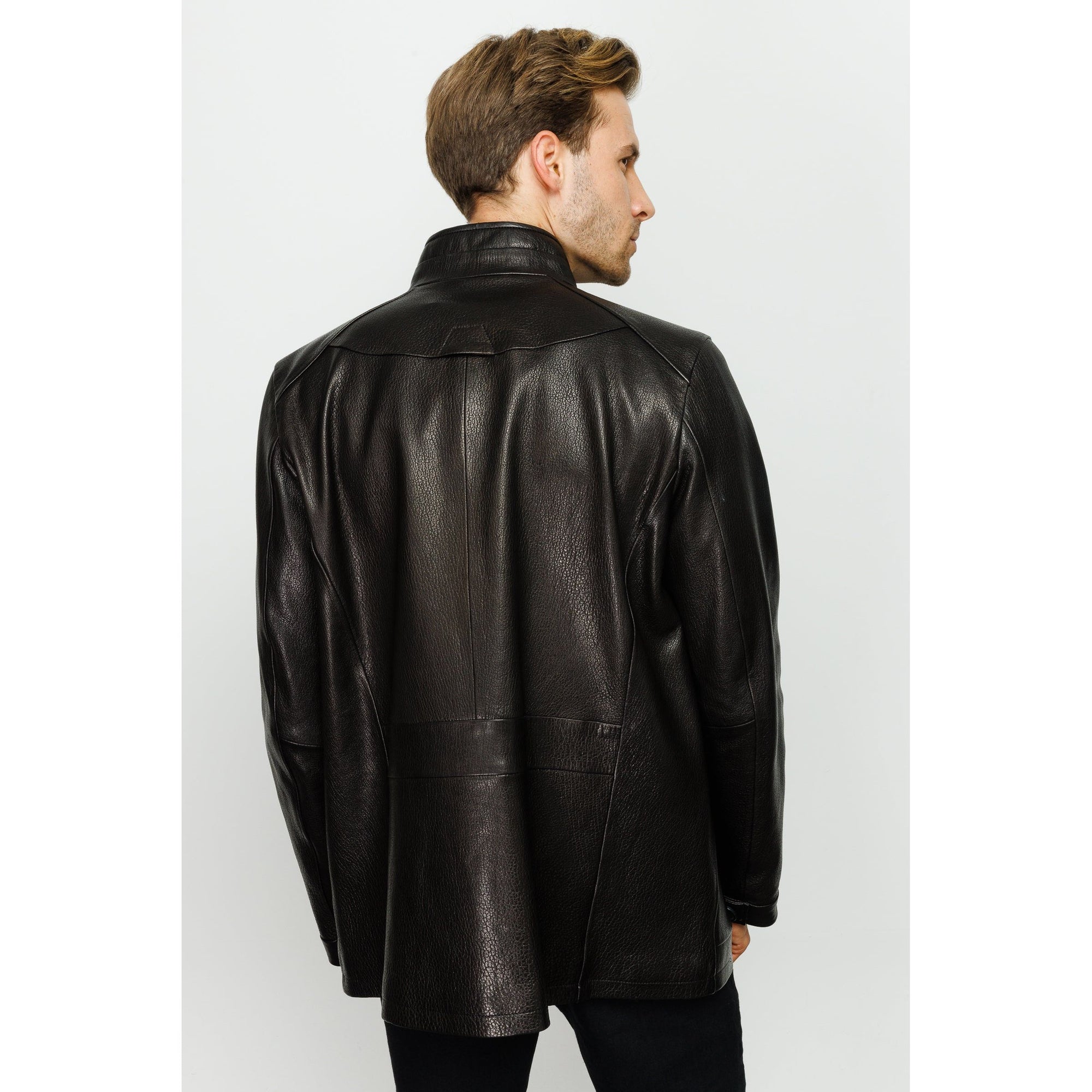 Vinci The Barclay Black Leather Men Jacket
