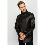 Vinci The Barclay Black Leather Men Jacket