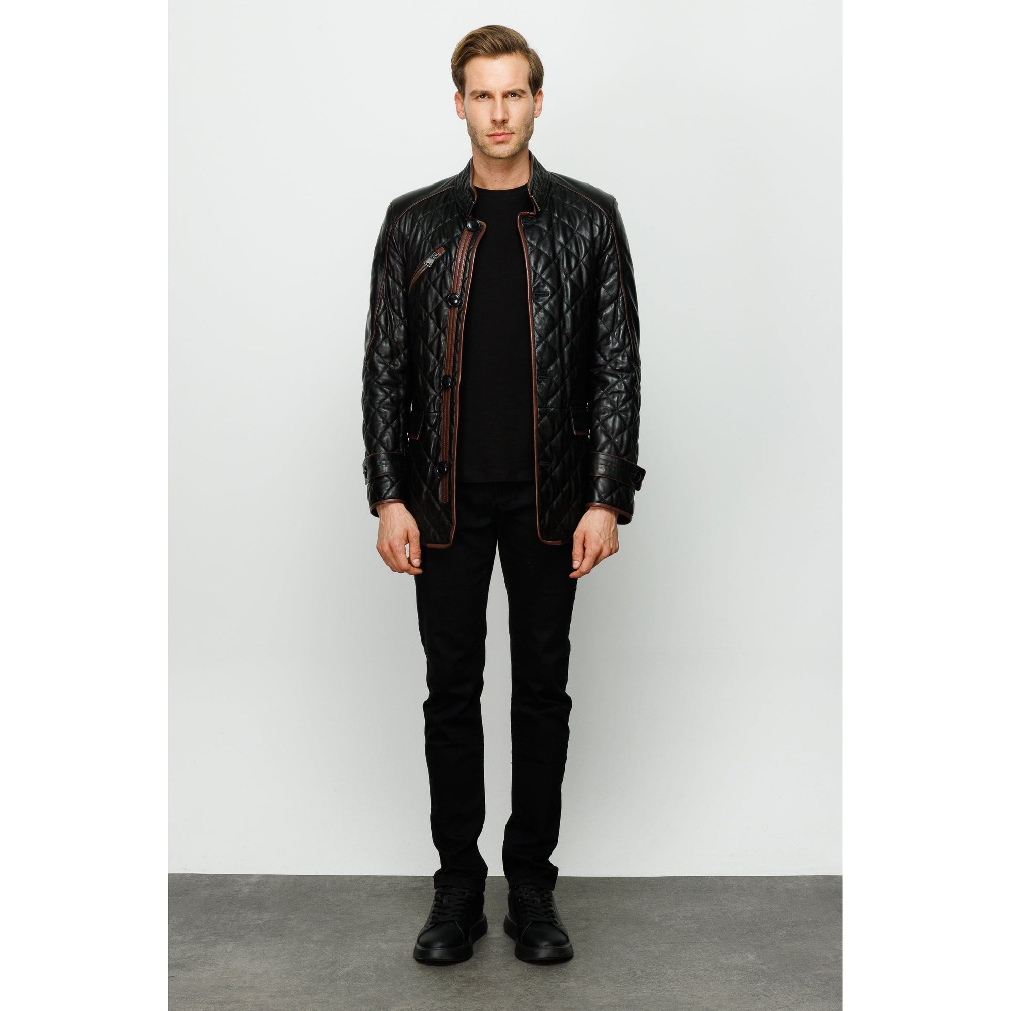The Martinez Black Leather Men Jacket