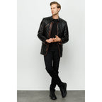 The Martinez Black Leather Men Jacket