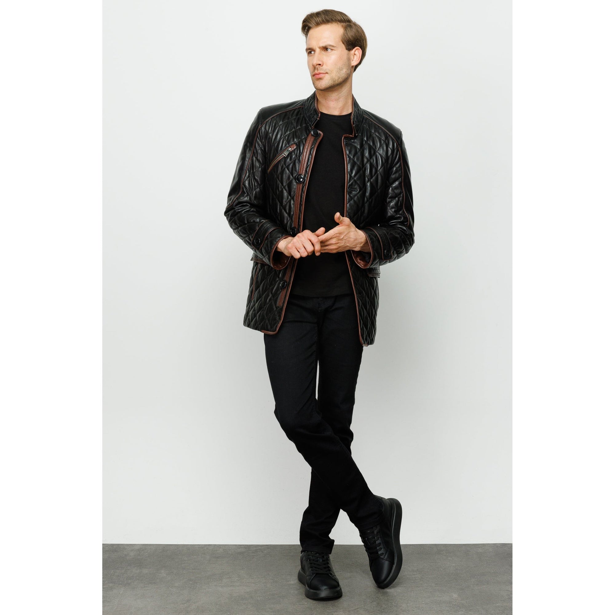 The Martinez Black Leather Men Jacket