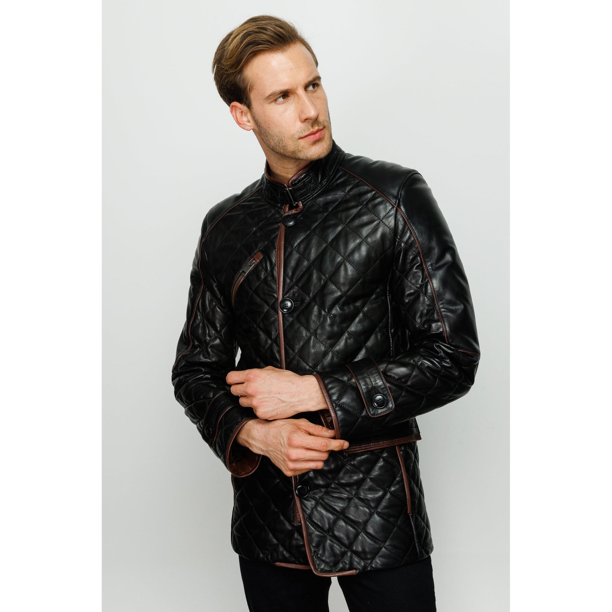 The Martinez Black Leather Men Jacket