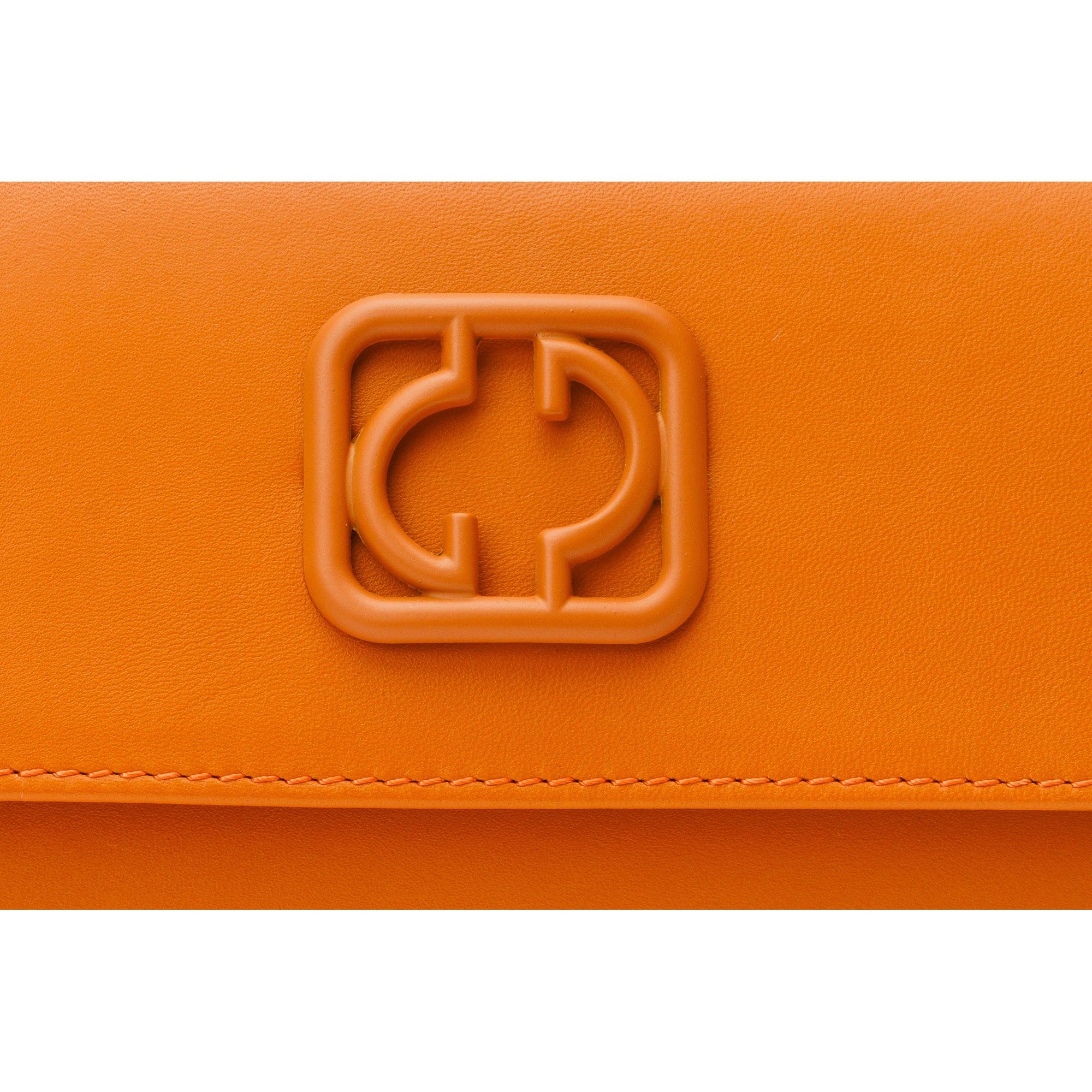 The Maneadero Orange Leather Handbag