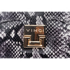 The Venezia Black & White Leather Handbag