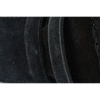 The Bari Black Suede Leather Belt