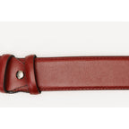 The Royal Hand Craft Burgundy Leather Belt