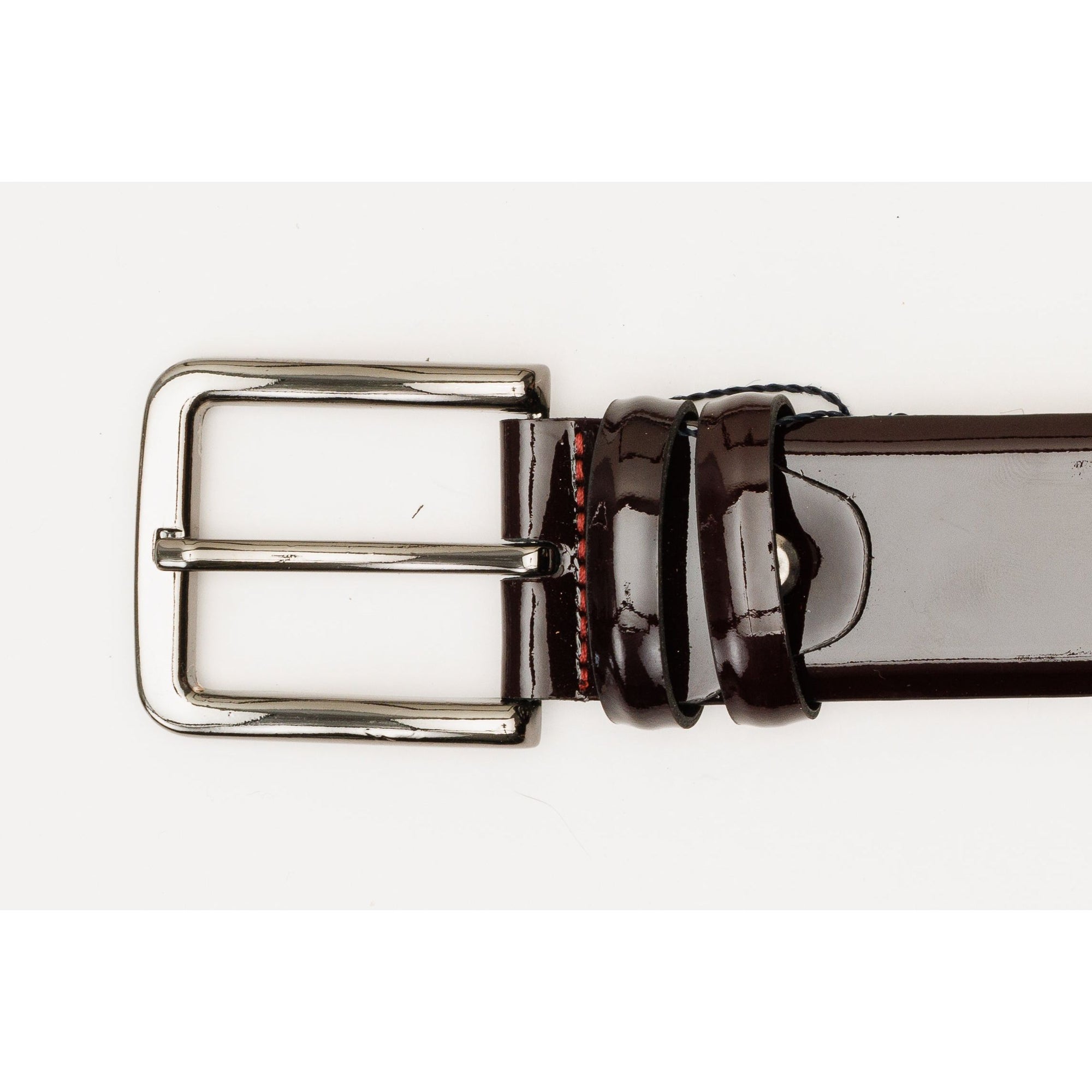The Dodoma Burgundy Patent Leather Belt