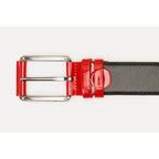 The Maratea Black & Red Leather Belt