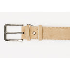 The Bari Beige Leather Belt