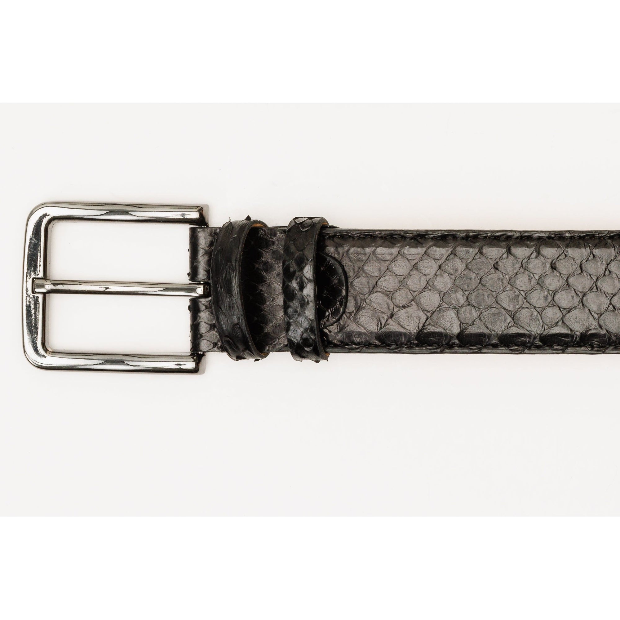The Boss Black Snake Leather Belt