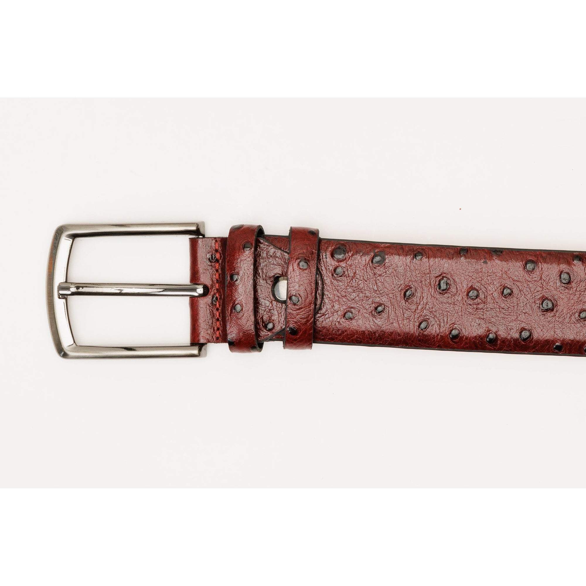 The Porto Alegre Burgundy Leather Belt