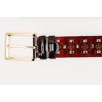 The Vicino Burgundy Leather Belt