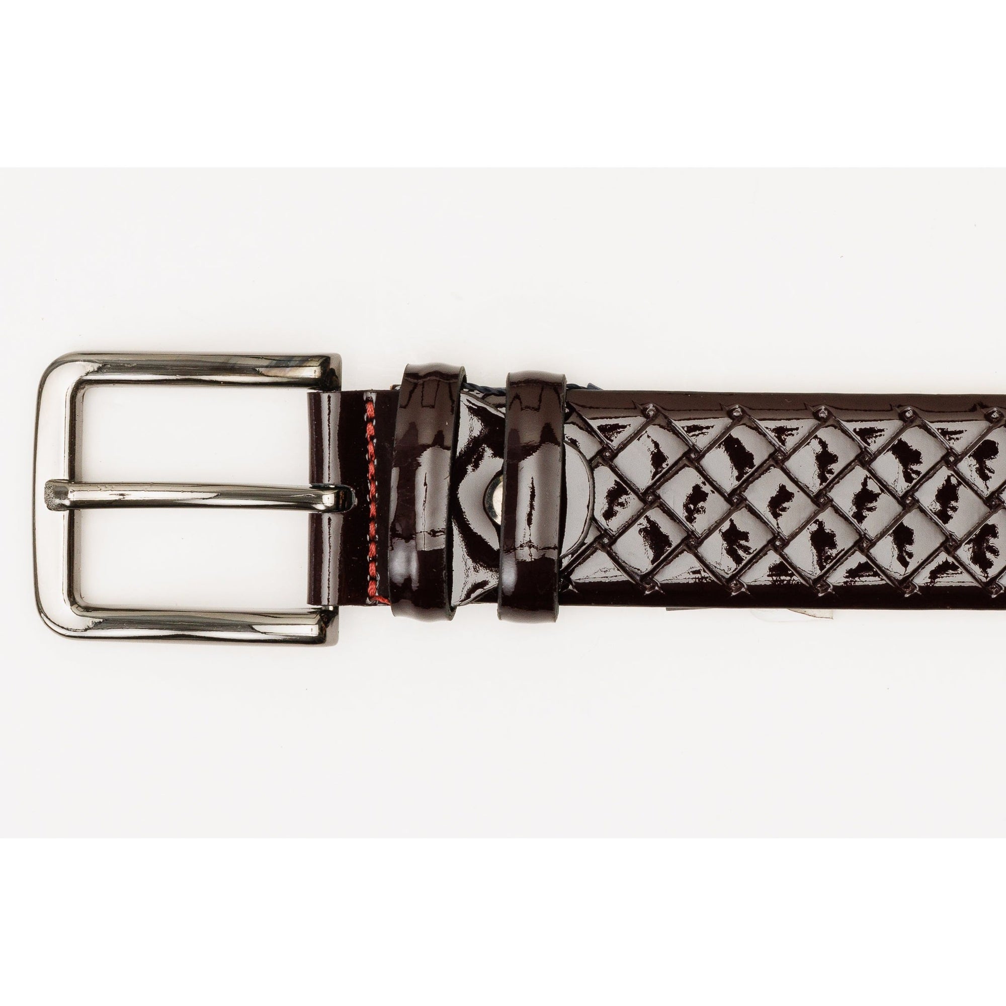 The Rico Burgundy Color Calfskin Belt