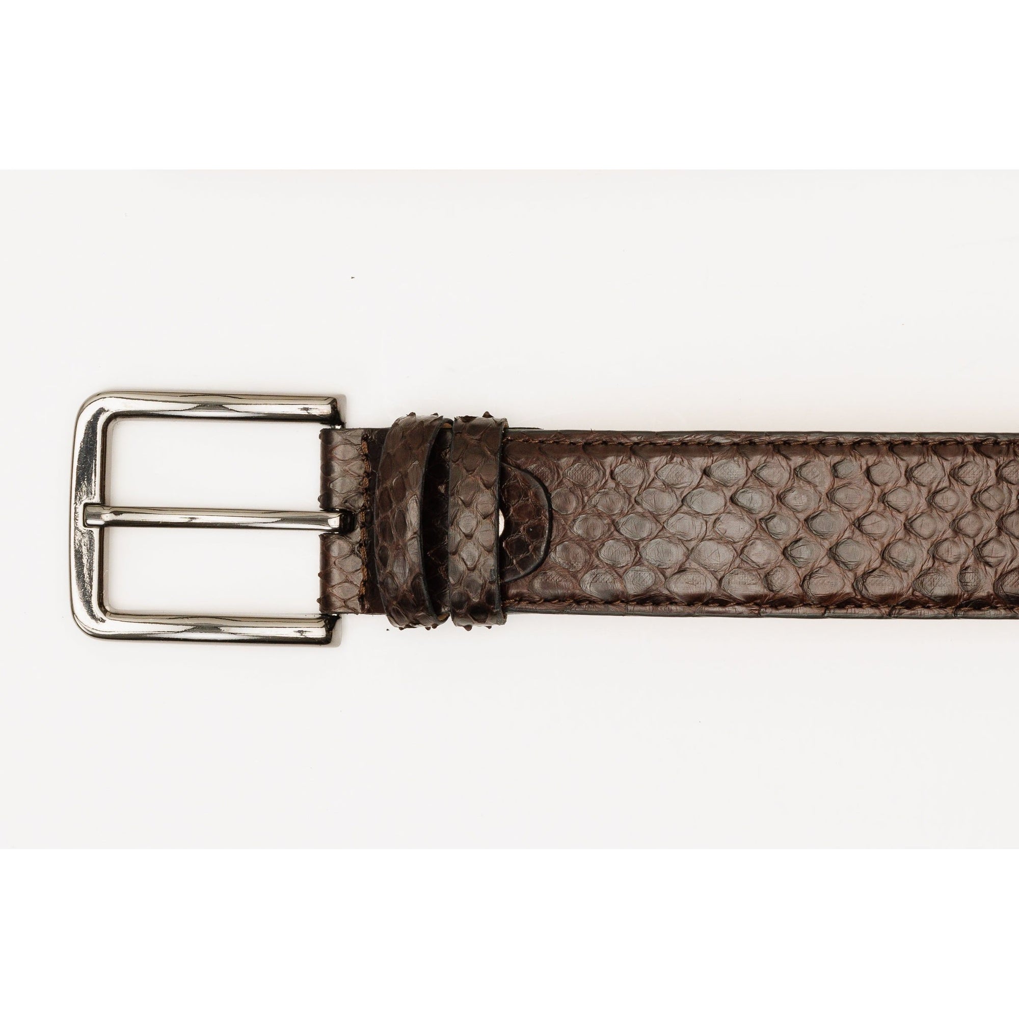The Boss Brown Snake Leather Belt