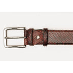 The Boss Burgundy Snake Leather Belt