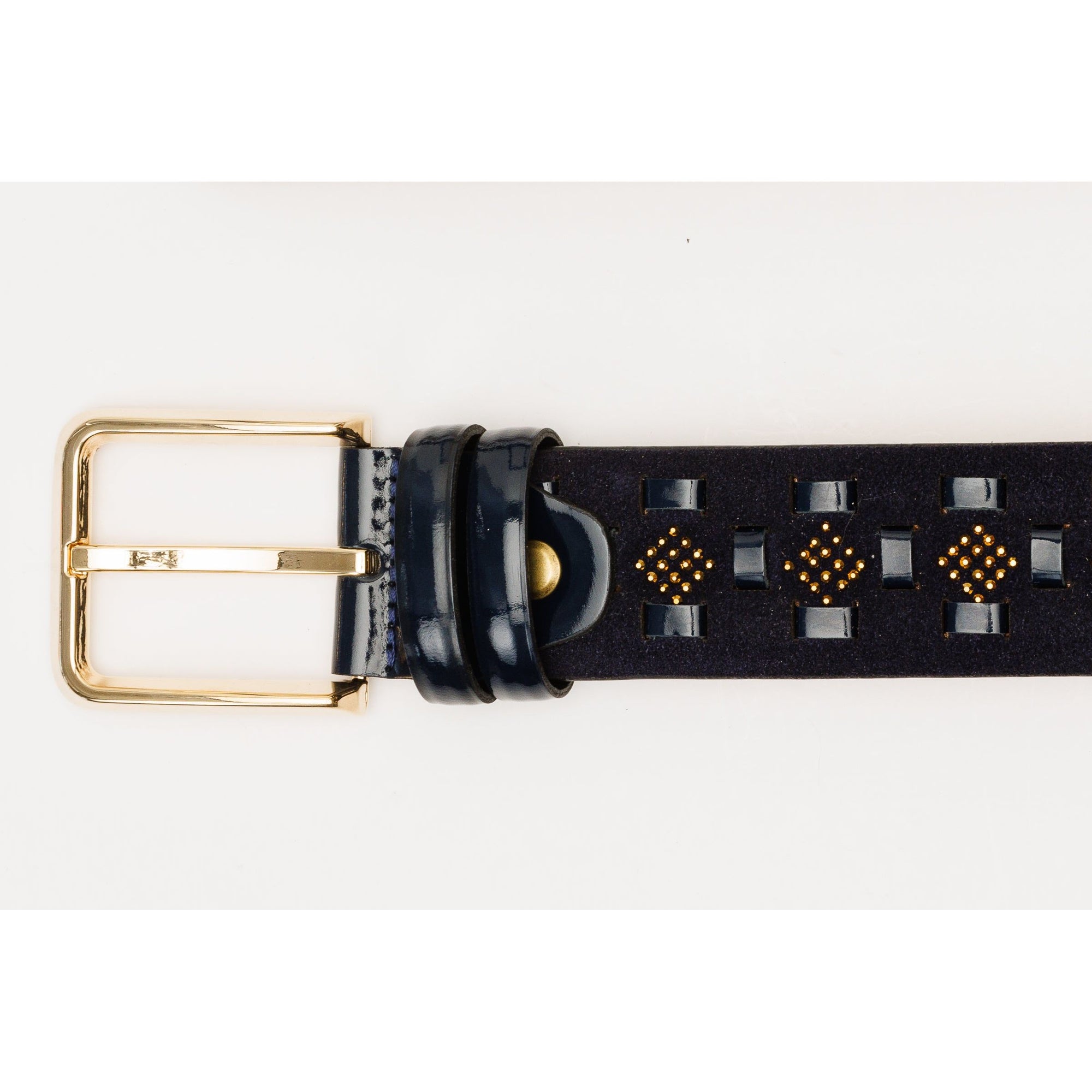 The Vicino Navy Leather Belt