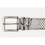 The Milano Black/White Leather Belt Limited Edition