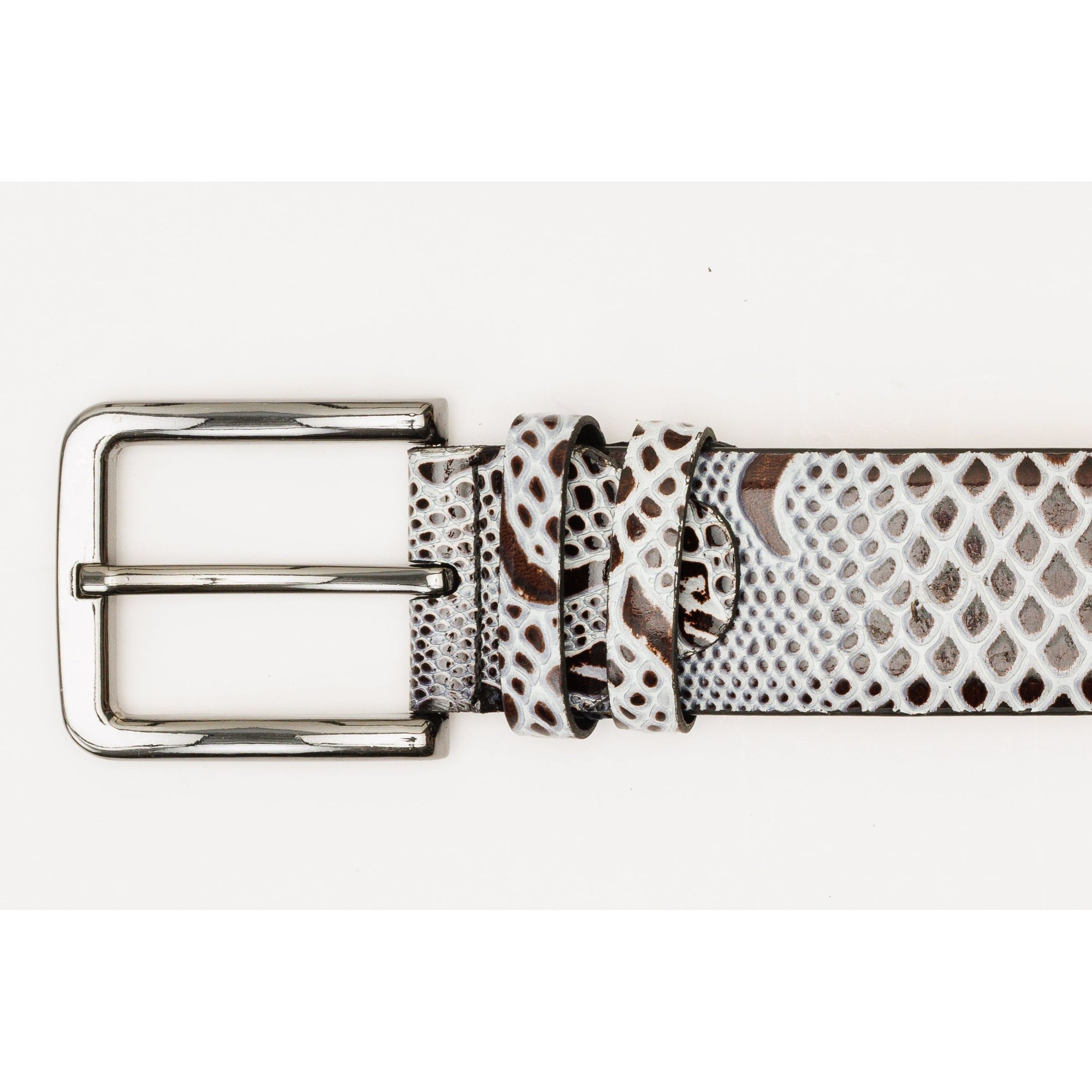 The Milano Black/White Leather Belt Limited Edition