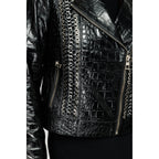 The Lante Black Leather Women Jacket