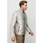 Vinci The-Boss Snake Natural Leather Men Jacket