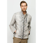 Vinci The-Boss Snake Natural Leather Men Jacket