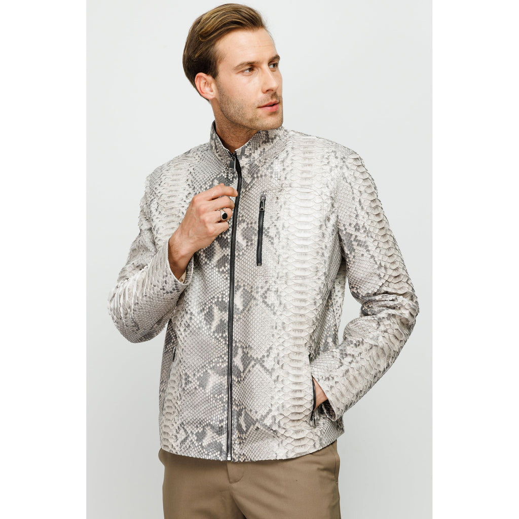 Vinci The-Boss Snake Natural Leather Men Jacket