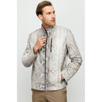 Vinci The-Boss Snake Natural Leather Men Jacket