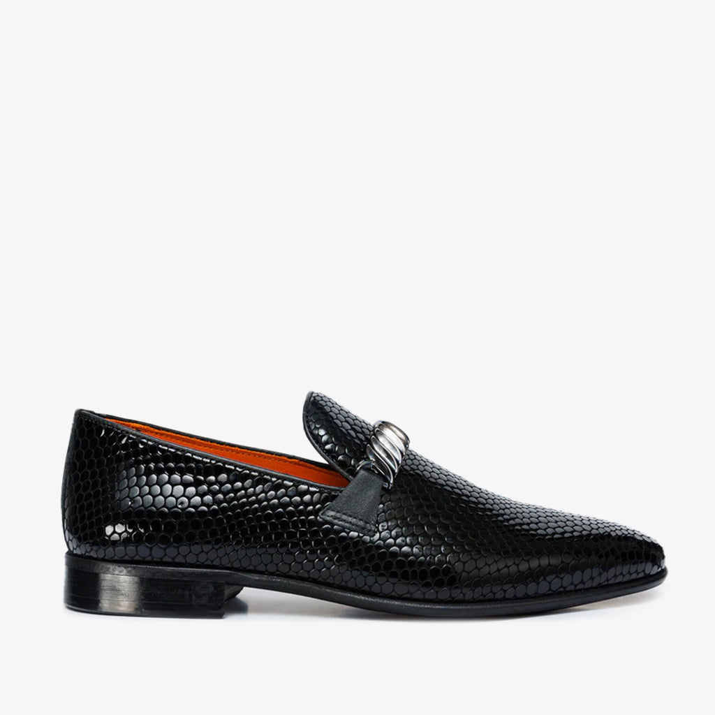 Vinci The King Black Bit Dress Loafer Men Shoes