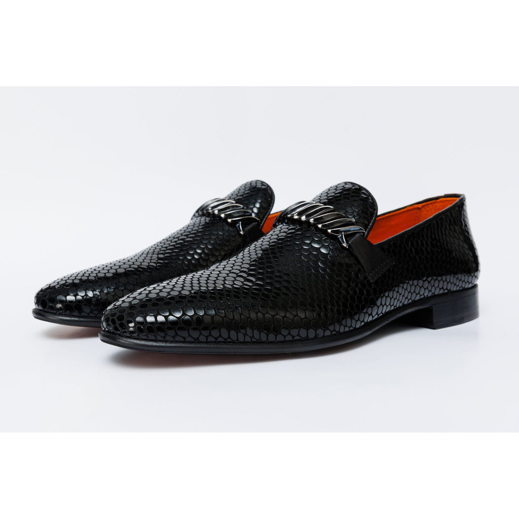 Vinci The King Black Bit Dress Loafer Men Shoes