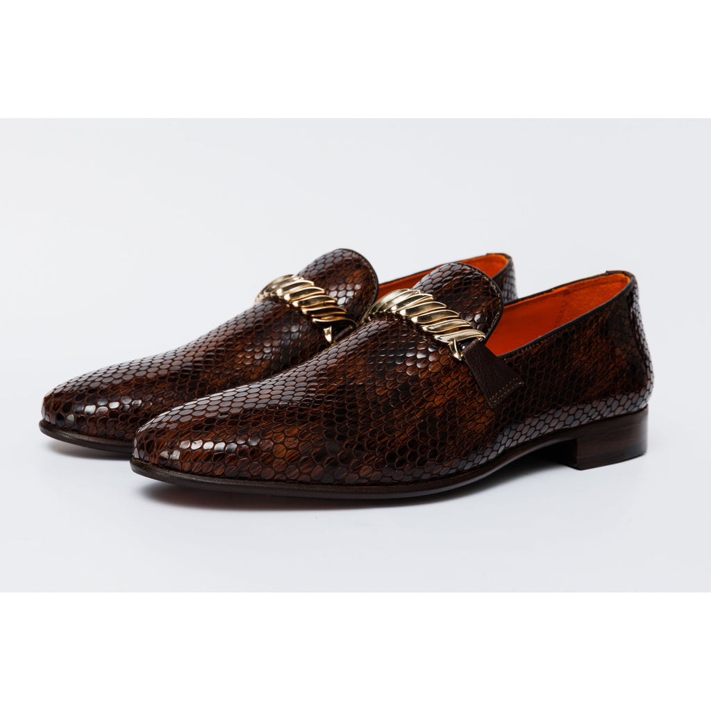 Vinci The King Tan Bit Dress Loafer Men Leather Shoes