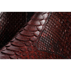 The Boss Burgundy Pythn Snk Zip-Up Leather Men Boot Limited Edition