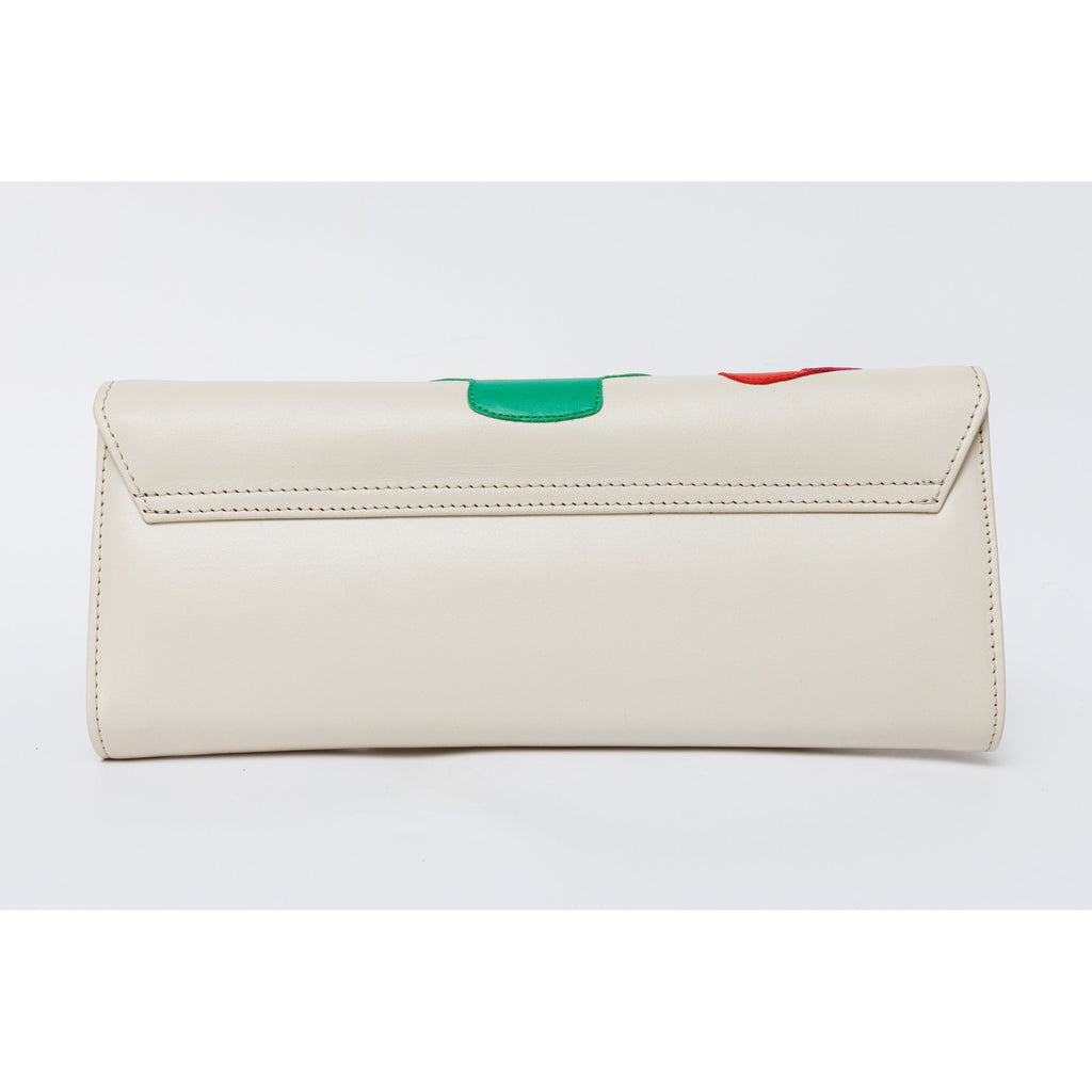 The Tario Cream Leather Clutch