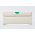 The Tario Cream Leather Clutch
