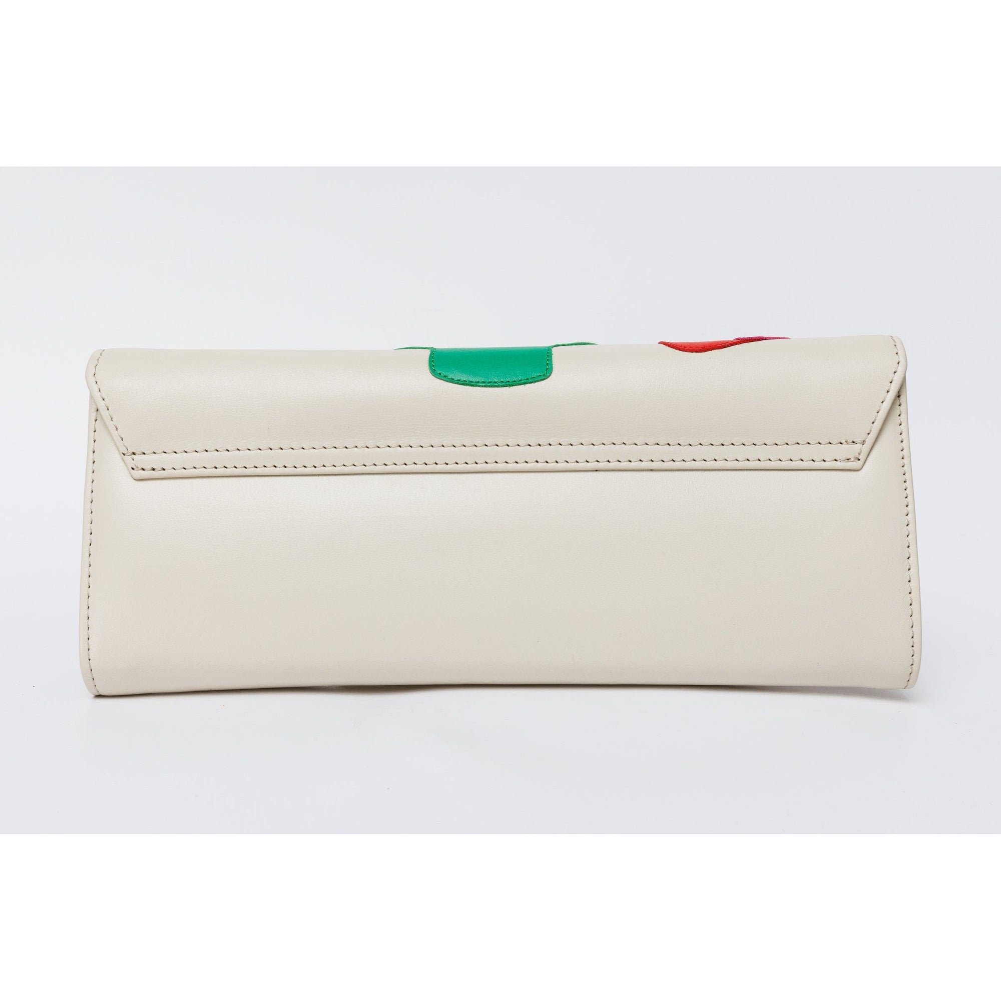 The Tario Cream Leather Clutch