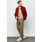 The Alba Burgundy Leather Men Jacket