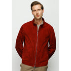 The Alba Burgundy Leather Men Jacket