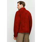 The Alba Burgundy Leather Men Jacket