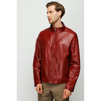 The Del Rio Burgundy Leather Men Jacket