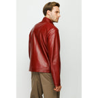 The Del Rio Burgundy Leather Men Jacket