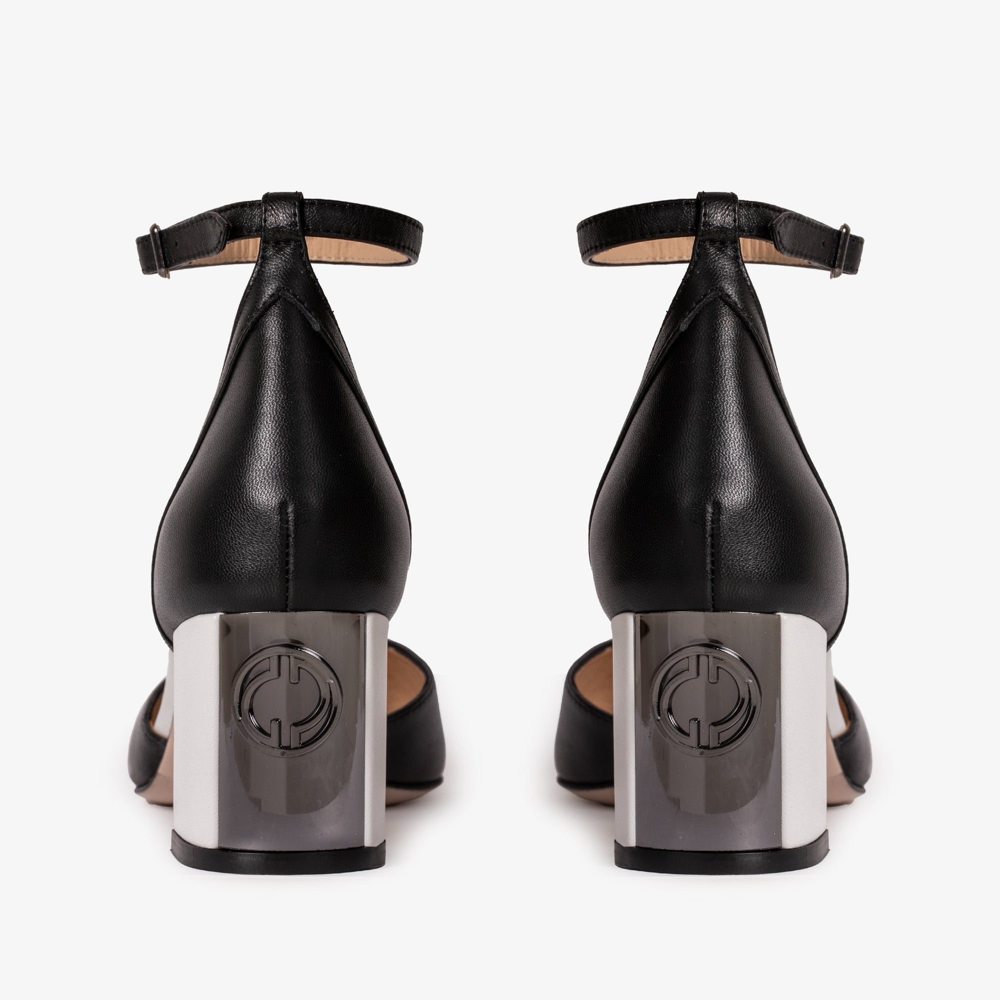 The Noella Black Leather Women Sandal
