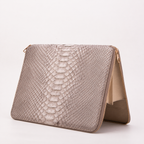 The Varese Naturel Hand-Painted Python Leather 14” Laptop Portfolio