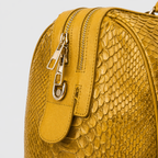 The Velar Yellow  Hand-Painted Python Leather Weekender Bag
