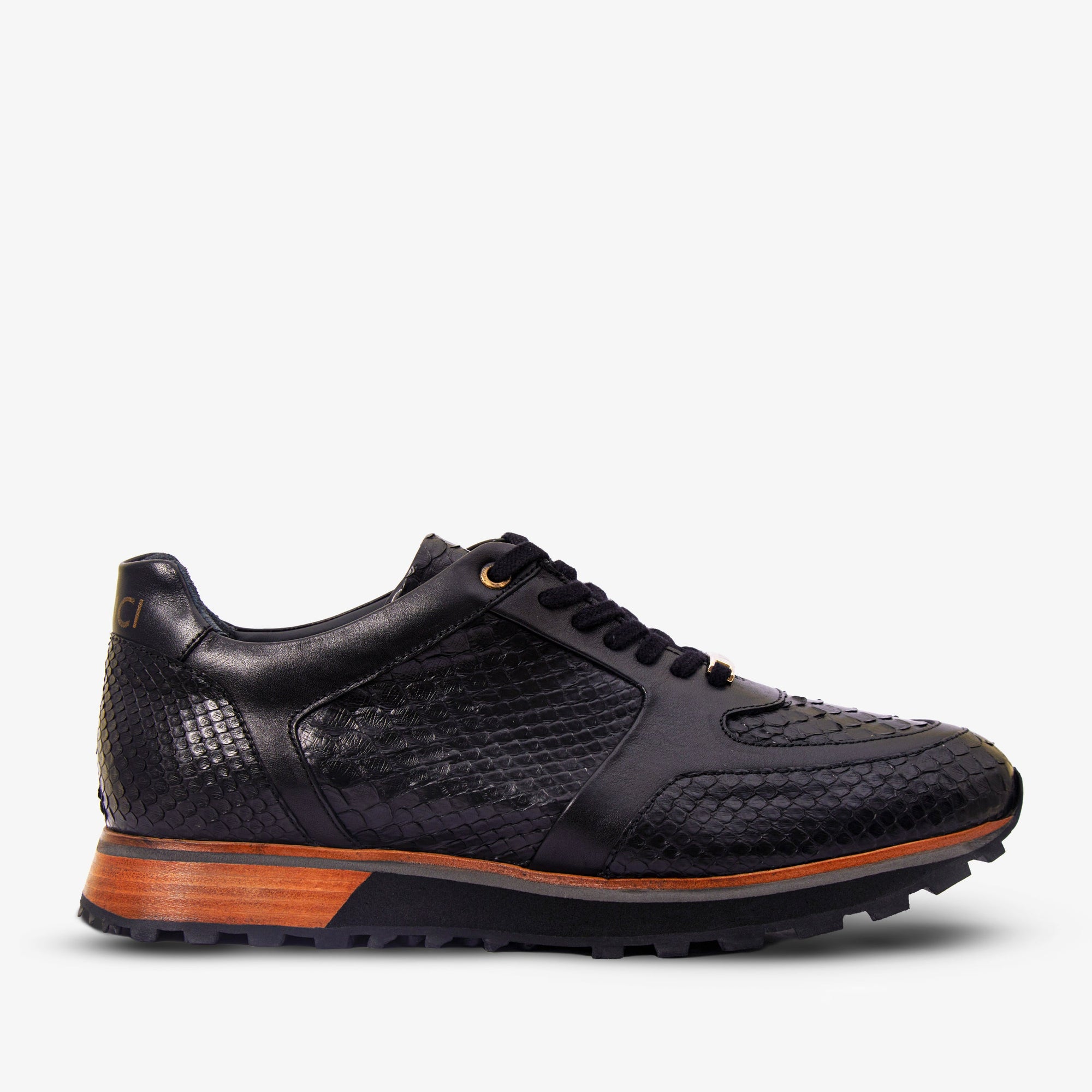 The Boss Snake Skin Black Men Sneaker